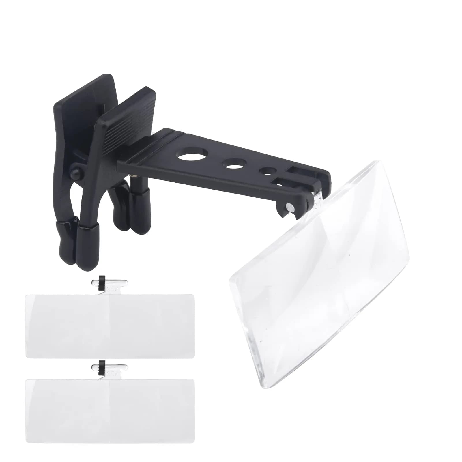 UXELY Clip-On Magnifier Glasses with 3 Interchangeable Lenses (1.5X, 2.5X, 3.5X) | Hands-Free Loupe for Detailed Work - main product image