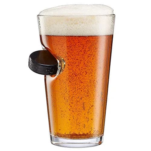BenShot Hockey Puck Pint Glass - 16oz | Made in the USA thumbnail 1