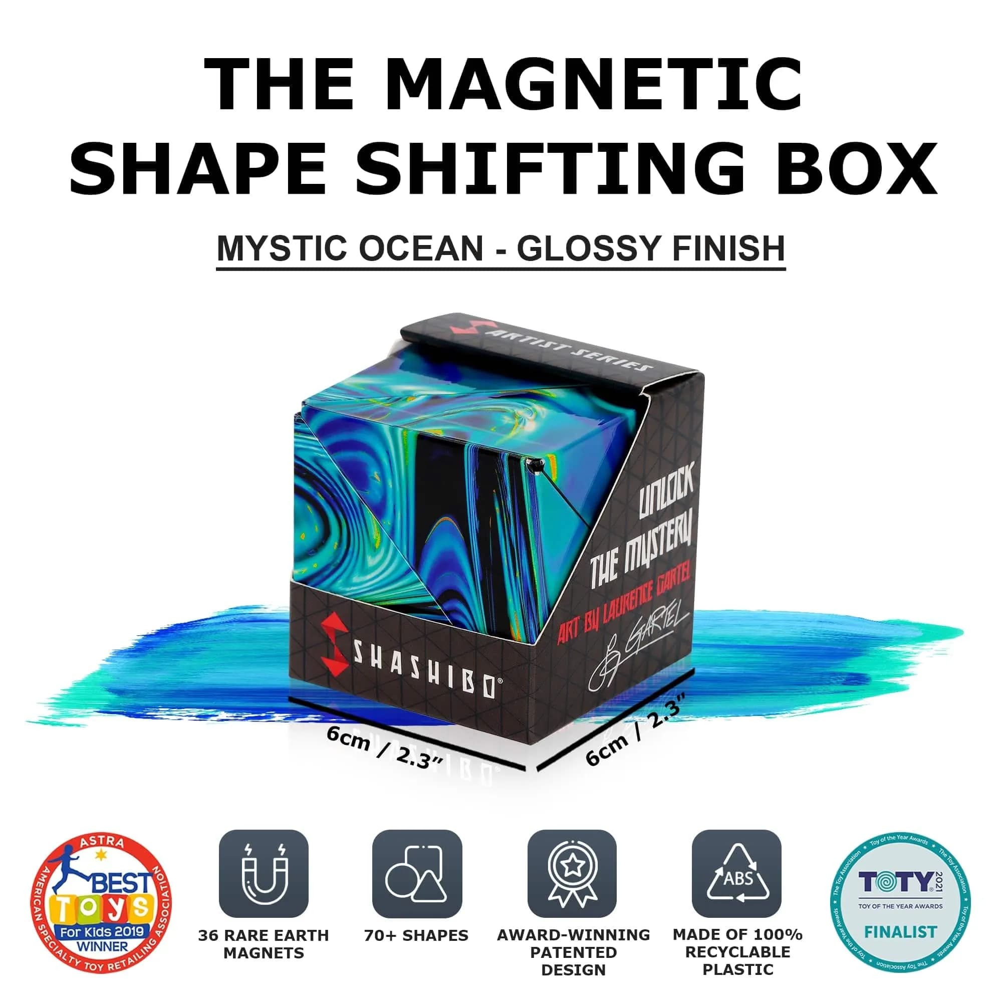 Shashibo DODECA Magnetic Puzzle Cube Mystic Ocean 5.8cm (2.3in) | STEM Educational Fidget Toy - view 3