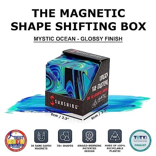 Shashibo DODECA Magnetic Puzzle Cube Mystic Ocean 5.8cm (2.3in) | STEM Educational Fidget Toy thumbnail 3