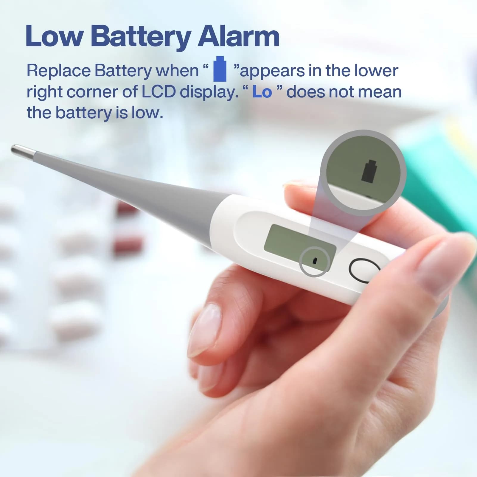 Boncare Digital Thermometer for Adults, Kids & Babies, Gray | Accurate & Fast 10-Second Reading - view 7