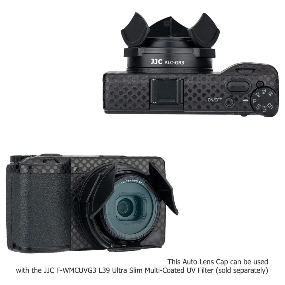 JJC Auto Lens Cap for Ricoh GR III GR III HDF, 56mm (2.2 inches) Diameter | Protects Lens from Dust, Moisture & Scratches - view 3
