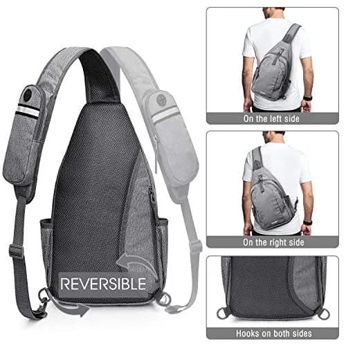 G4Free Sling Bag for Men Women | RFID Blocking Crossbody Travel & Daily Use (Large Grey) thumbnail 5