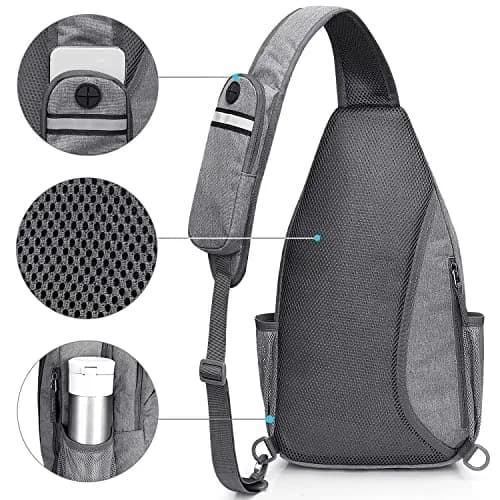 G4Free Sling Bag for Men Women | RFID Blocking Crossbody Travel & Daily Use (Large Grey) thumbnail 6