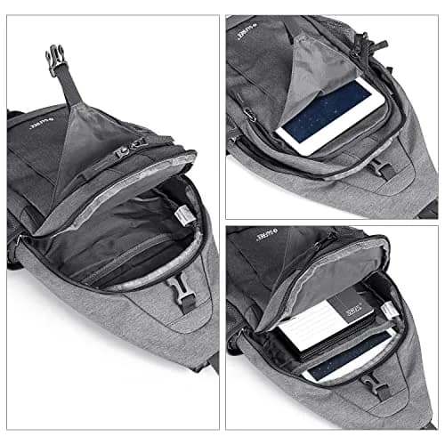 G4Free Sling Bag for Men Women | RFID Blocking Crossbody Travel & Daily Use (Large Grey) thumbnail 3
