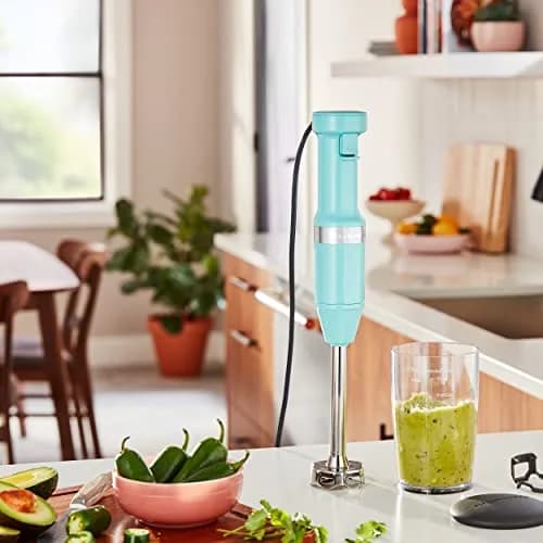 KitchenAid Variable Speed Corded Hand Blender KHBV53 Aqua Sky 1L (33.8 oz) | Blends Smoothies, Soups, Sauces thumbnail 4