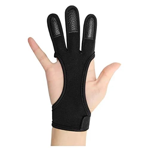 Coolrunner Archery Glove Three Finger Leather Right Hand Small | Protects Fingers from Bowstring thumbnail 1