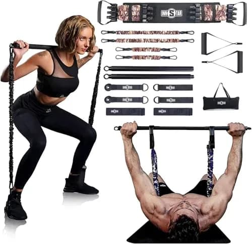 INNSTAR Exercise Resistance Bands Set | Full Body Workout, 200Lbs Tension, Portable for Home & Travel thumbnail 1