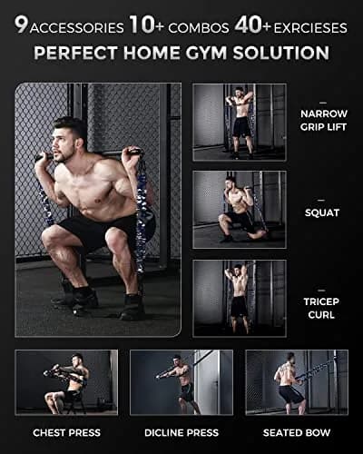 INNSTAR Exercise Resistance Bands Set | Full Body Workout, 200Lbs Tension, Portable for Home & Travel thumbnail 3