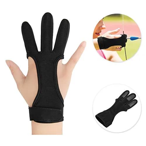 Coolrunner Three Finger Leather Archery Glove XL | Protects Fingers & Forearm thumbnail 4