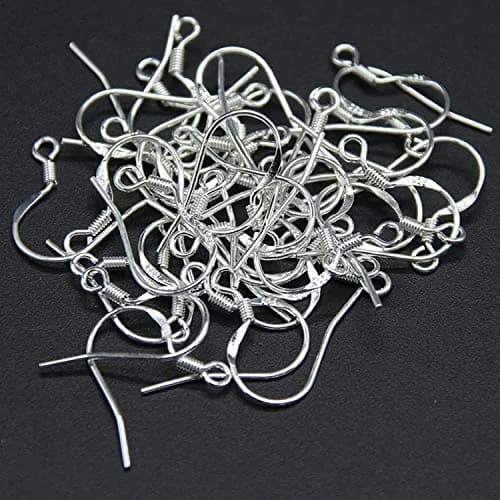 Grenali 925 Sterling Silver Earring Hooks & Clear Rubber Stoppers 50 Pairs | Hypoallergenic & Nickel-Free for DIY Jewelry Making thumbnail 4