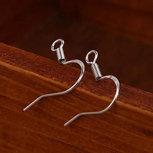 Grenali 925 Sterling Silver Earring Hooks & Clear Rubber Stoppers 50 Pairs | Hypoallergenic & Nickel-Free for DIY Jewelry Making thumbnail 5