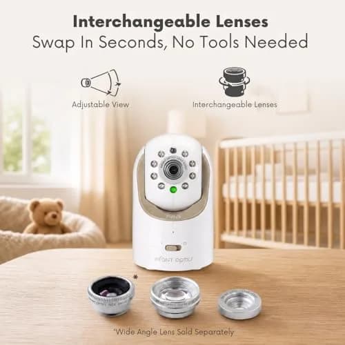 Infant Optics White Security Camera | 720p HD Video, Remote Pan/Tilt/Zoom, Night Vision (1 Count) thumbnail 3