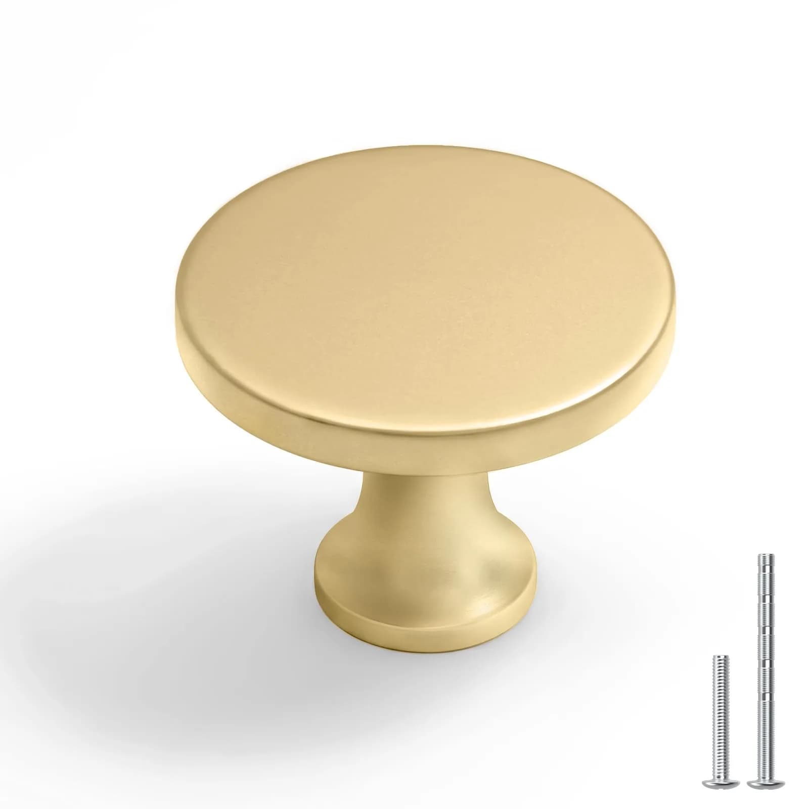 Goldenwarm 25Pack Gold Dresser Knobs Cabinet Knobs | Brass Round Handles for Cabinets & Drawers