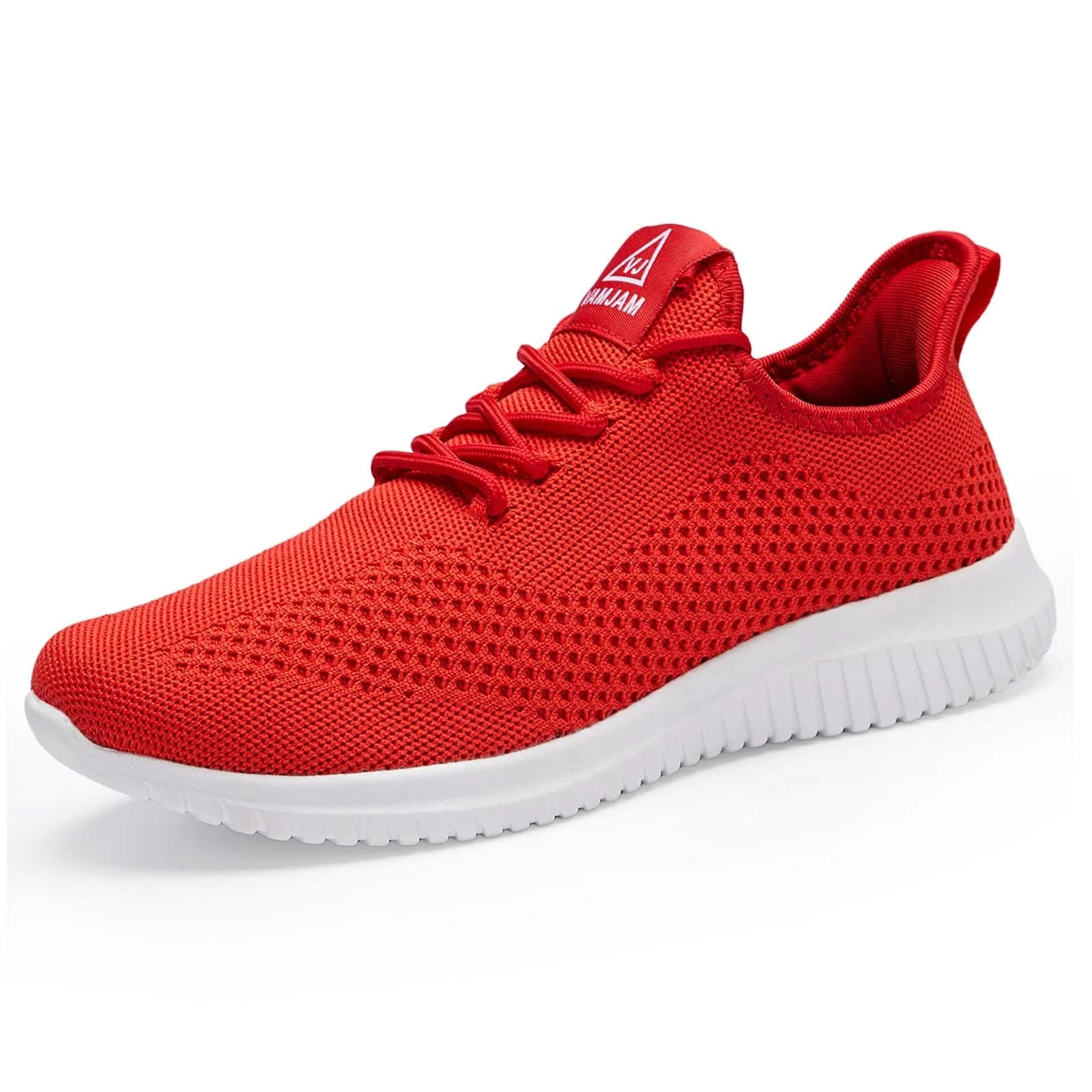 VAMJAM Men's Running Shoes Size 8 | Ultra Lightweight Breathable Mesh Sneakers — Red015