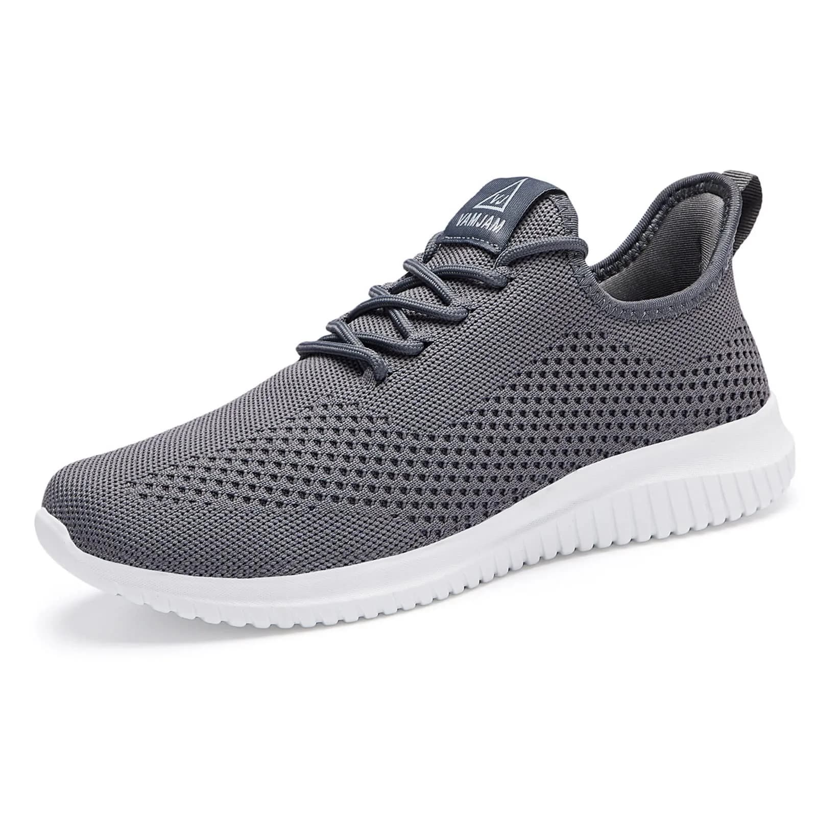 VAMJAM Men's Running Shoes Ultra Lightweight Breathable Mesh Size 12 | Non Slip Athletic Sneakers