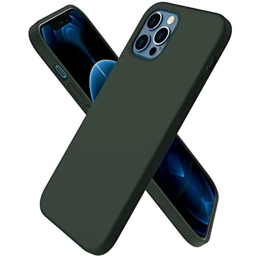 ORNARTO for iPhone 12/12 Pro Case, Slim Liquid Silicone, Cyprus Green | Snug Fit & Easy to Clean thumbnail 1