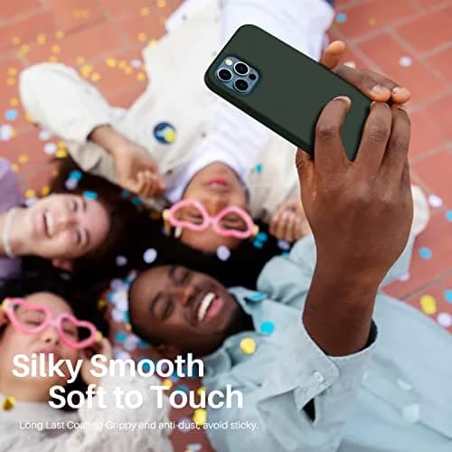 ORNARTO for iPhone 12/12 Pro Case, Slim Liquid Silicone, Cyprus Green | Snug Fit & Easy to Clean thumbnail 6