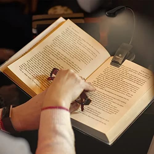 Vekkia Rechargeable Book Light for Books in Bed, Black | 70 Hours Reading Time thumbnail 5