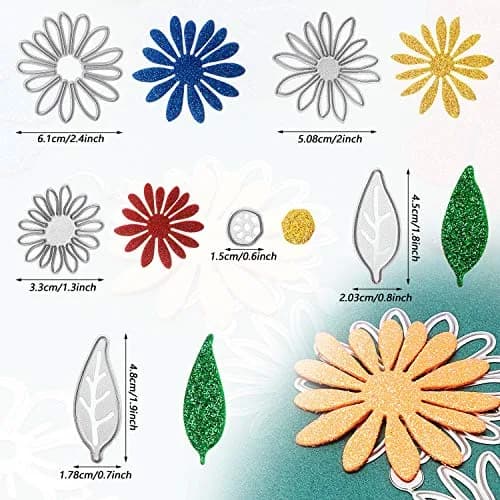 Patelai Flower Metal Cutting Dies 4 Sets | 23 Styles Embossing Stencils for Crafts thumbnail 4