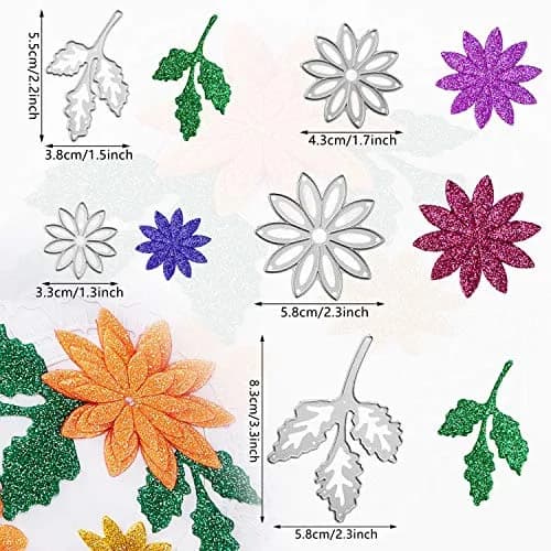 Patelai Flower Metal Cutting Dies 4 Sets | 23 Styles Embossing Stencils for Crafts thumbnail 2