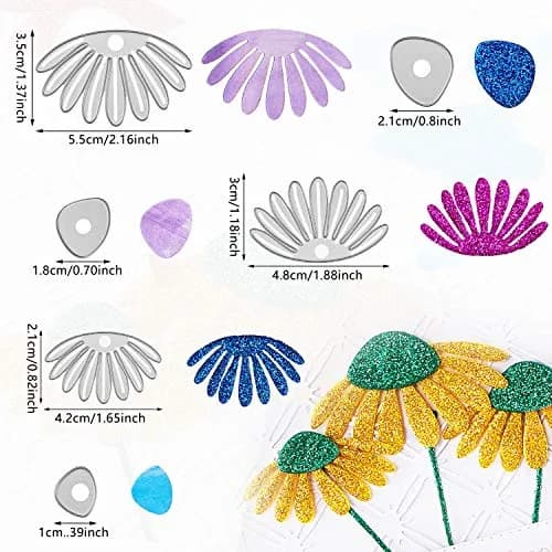 Patelai Flower Metal Cutting Dies 4 Sets | 23 Styles Embossing Stencils for Crafts thumbnail 3