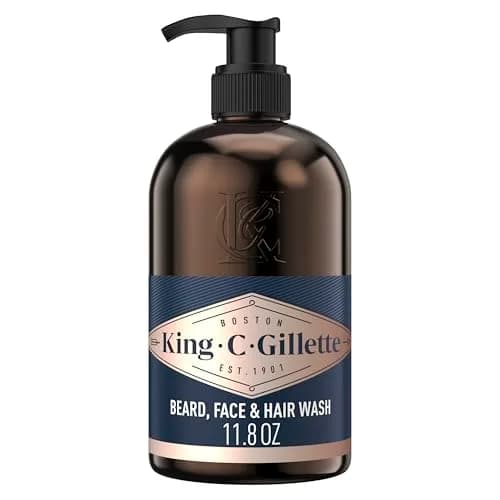 King C. Gillette Beard Wash for Men 350ml (11.8 Fl Oz) | Cleanses Hair and Skin with Argan & Avocado Oil thumbnail 1