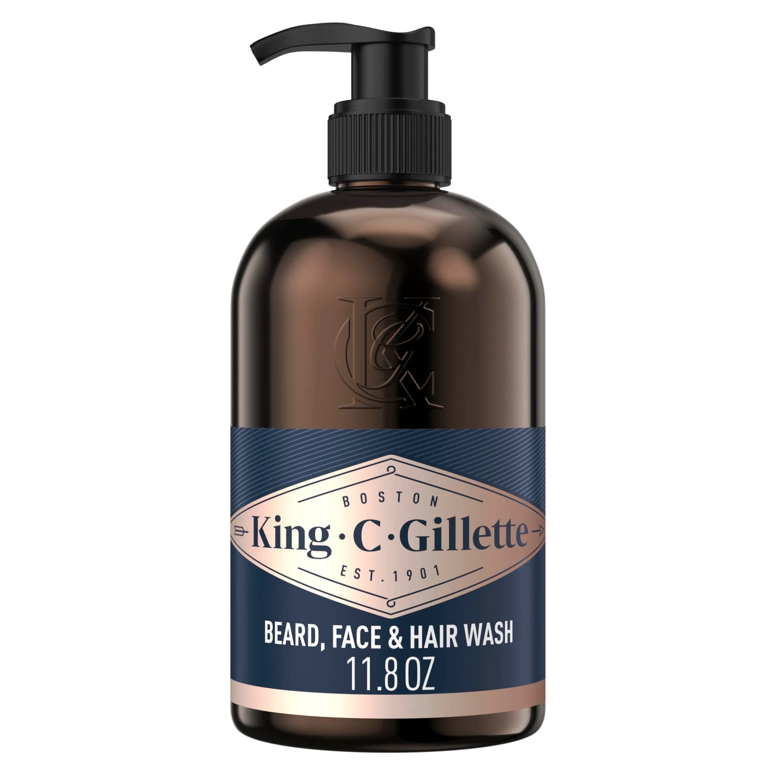 King C. Gillette Beard Wash for Men 350ml (11.8 Fl Oz) | Cleanses Hair and Skin with Argan & Avocado Oil - main product image