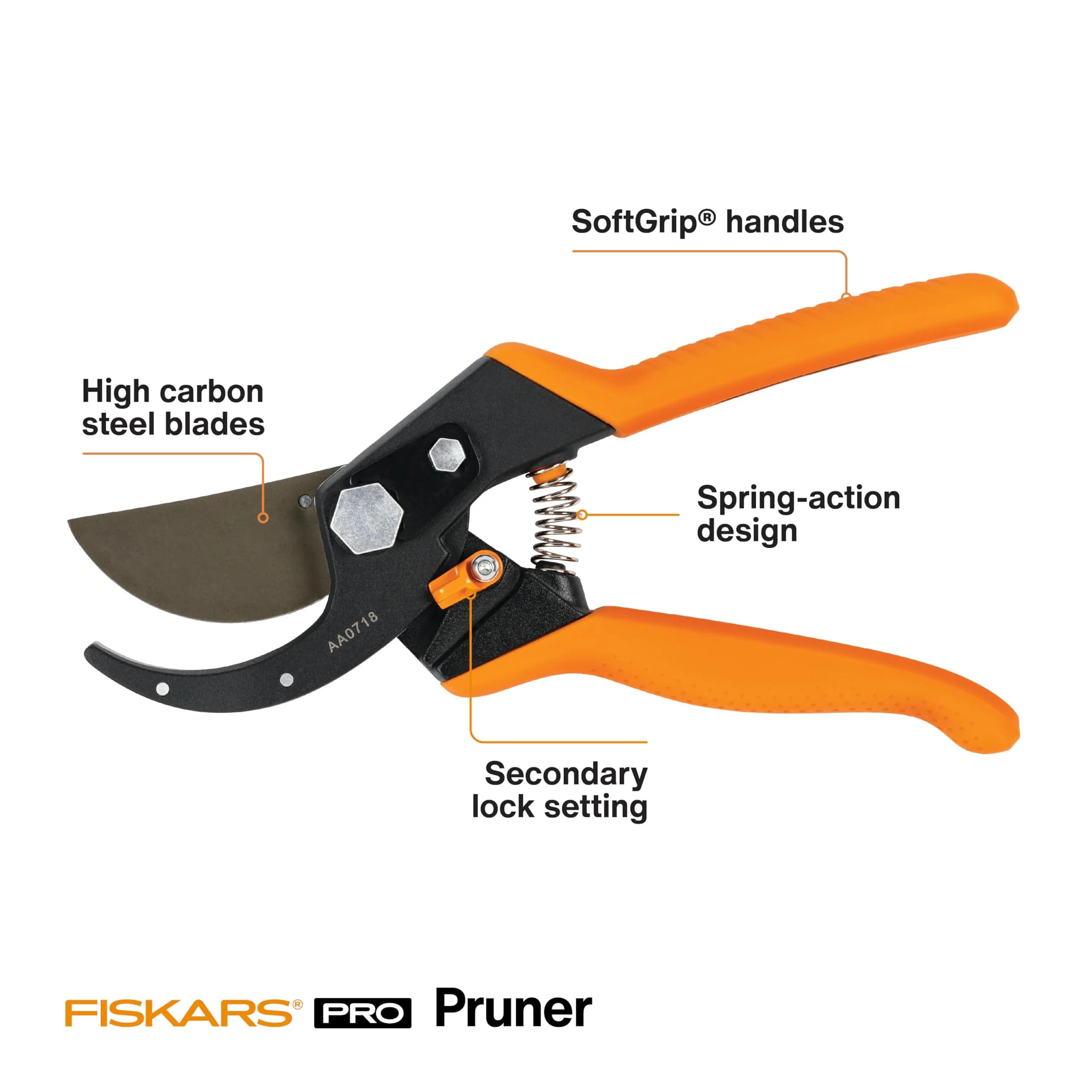 Fiskars Pro Bypass Pruning Shears 1" Cut Capacity | PowerArc Steel Blades for Easier Cuts - view 2