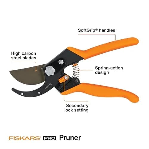 Fiskars Pro Bypass Pruning Shears 1" Cut Capacity | PowerArc Steel Blades for Easier Cuts thumbnail 2