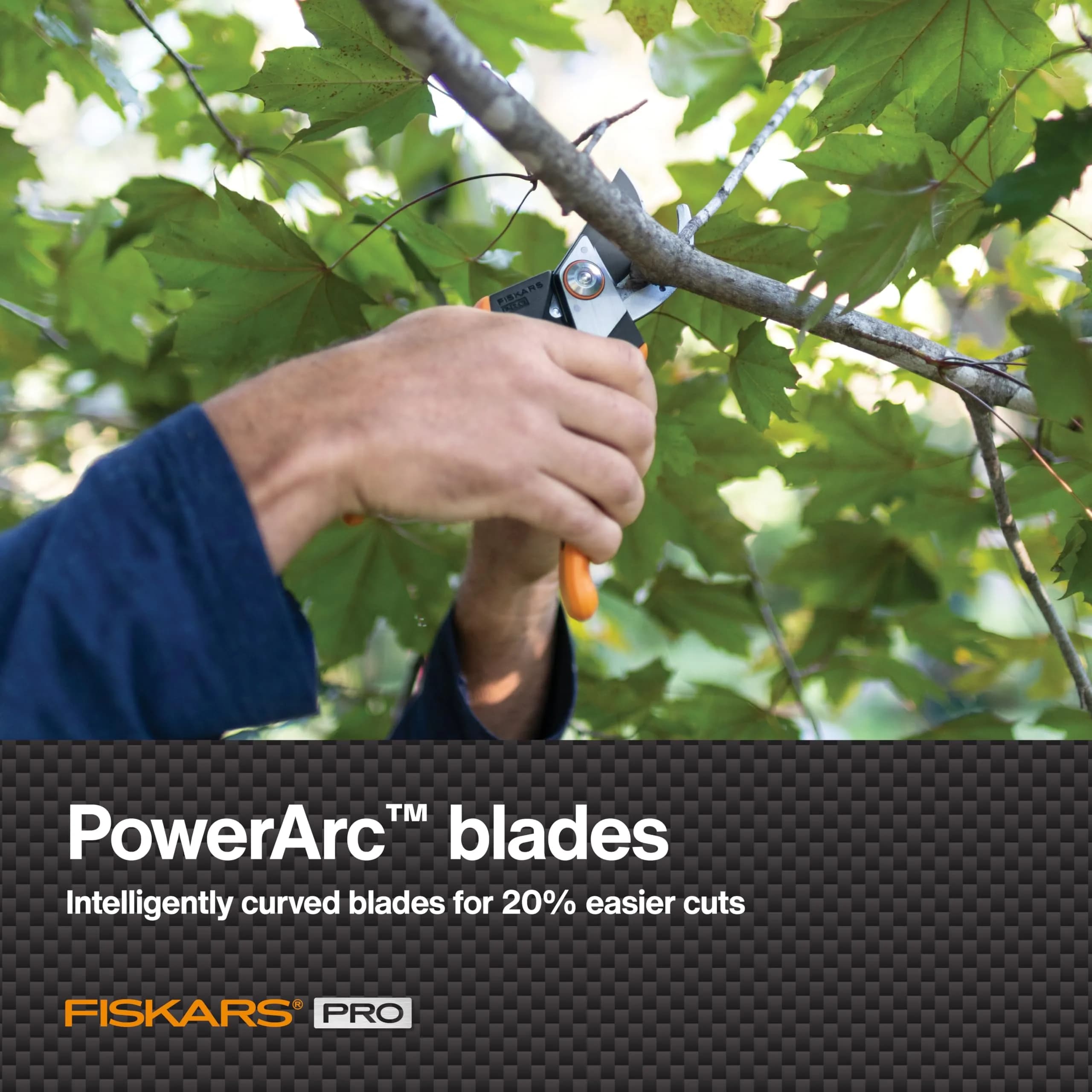 Fiskars Pro Bypass Pruning Shears 1" Cut Capacity | PowerArc Steel Blades for Easier Cuts - view 3