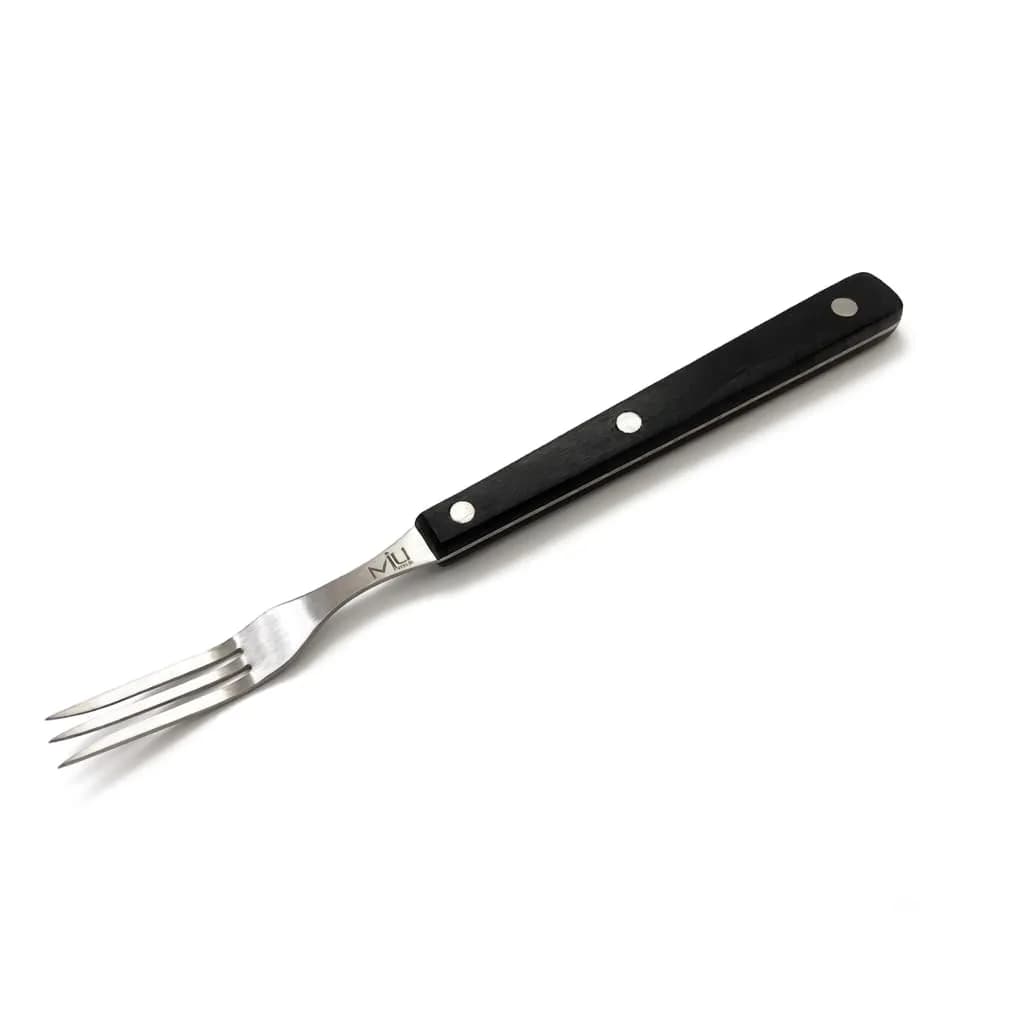 WALLFARM Stainless Steel 3 Prong Granny Fork, 10 Inch | Compact Kitchen Carving & Serving Tool — 10 Inches