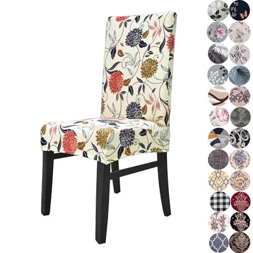 Lalluxy Stretchy Washable Parson Dining Chair Covers Set of 4 | Wrinkle-Resistant, Easy Care, Perfect Fit thumbnail 1