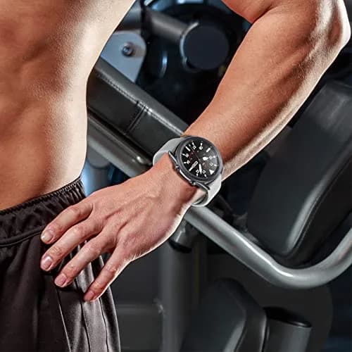 Five Star Online 22mm Smart Watch Bands Compatible with Samsung Galaxy Watch 3 45mm & Gear S3, Soft Silicone Sport Strap, Large Size (165-216mm Wrist) thumbnail 8