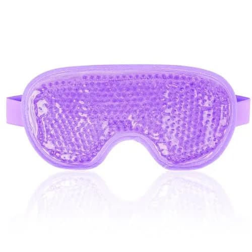 NEWGO Cooling Gel Eye Mask Reusable Cold Pack for Puffy Eyes & Dark Circles 8.1x3.9 Inch | Dual Temperature Relief thumbnail 1