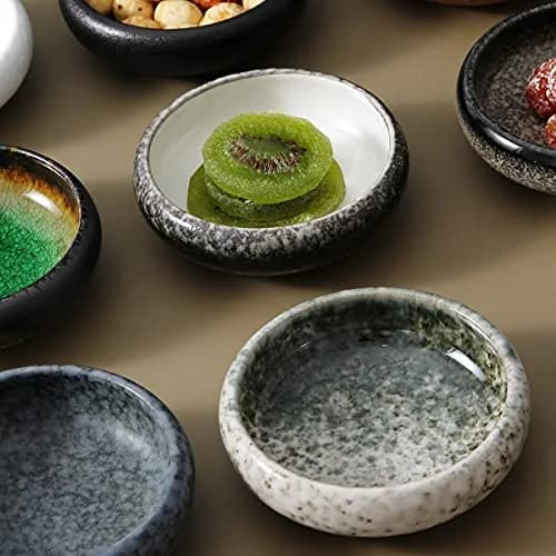 Uaral Emerald Green Ceramic Dipping Bowls Set of 6 | 118ml (4.5 oz) Japanese Style Pinch Bowls thumbnail 4