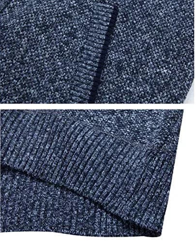 Vcansion Men's Classic Long Sleeve Full Zip Knitted Cardigan Sweater with Pockets, Orange-red, US XXL | Lightweight, Breathable & Warm thumbnail 7