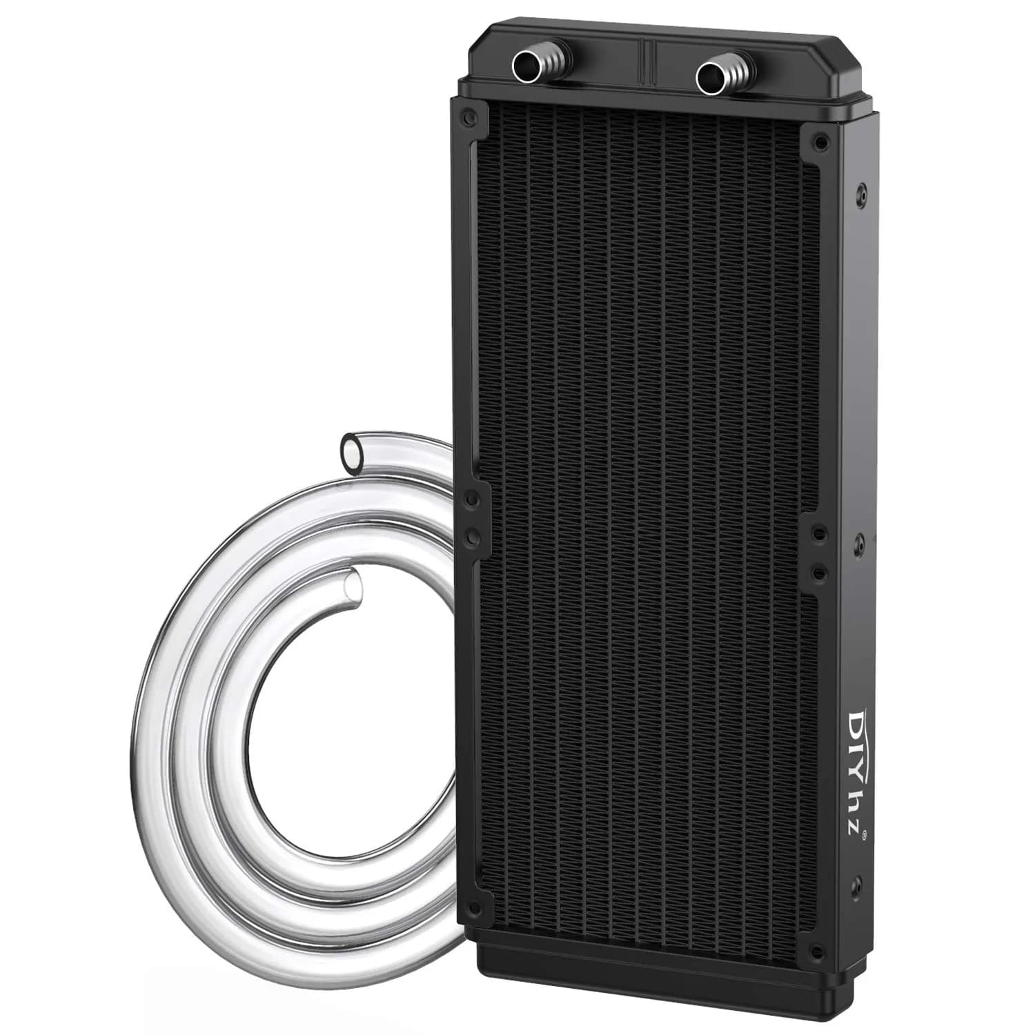 DIYhz Water Cooling Radiator 240mm Aluminum Heat Exchanger | High Performance CPU Liquid Cooler — round-240mm / 240mm