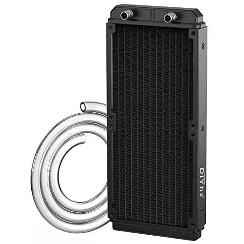 DIYhz Water Cooling Radiator 240mm Aluminum Heat Exchanger | High Performance CPU Liquid Cooler thumbnail 1