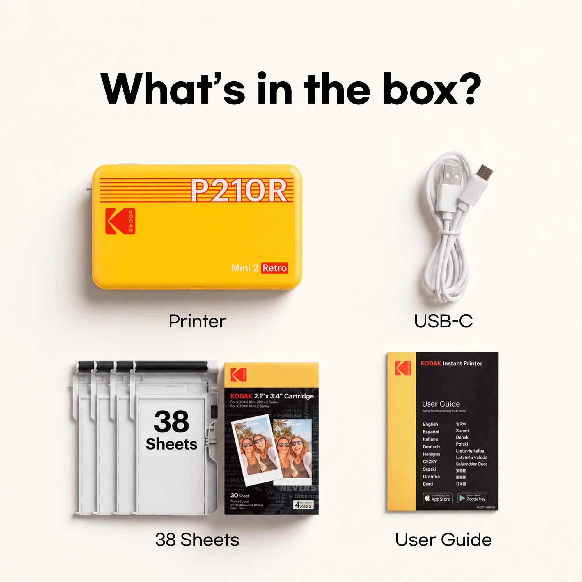 KODAK Mini 2 Retro Portable Photo Printer Black 2x3 inches | Bluetooth Connectivity for iPhone & Android - view 8