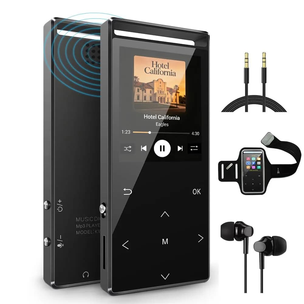 MUSRUN 64GB MP3 Player with Bluetooth & Armband | 64GB (64GB Micro SD Card Included) - main product image