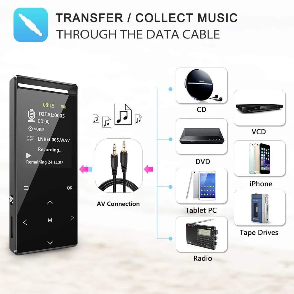 MUSRUN 64GB MP3 Player with Bluetooth & Armband | 64GB (64GB Micro SD Card Included) - view 7