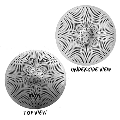 Arborea Silver Low Volume Cymbal Pack Mute Set 5 Pieces | Practice Quiet Cymbal Set for Drum Sets thumbnail 5