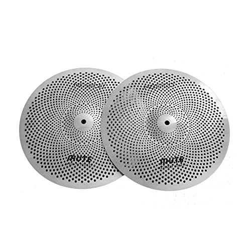 Arborea Silver Low Volume Cymbal Pack Mute Set 5 Pieces | Practice Quiet Cymbal Set for Drum Sets thumbnail 6