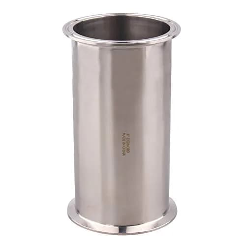 DERNORD Sanitary Spool Tube with Clamp Ends, Stainless Steel 304, 8 Inch | Seamless Round Tubing for Sanitary Use thumbnail 1