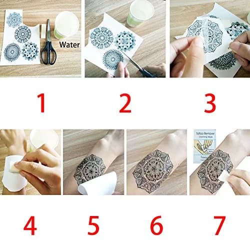 Glaryyears 3D Realistic Chest Underboob Temporary Tattoos for Women | Pack of 6 Large Waterproof Designs thumbnail 4