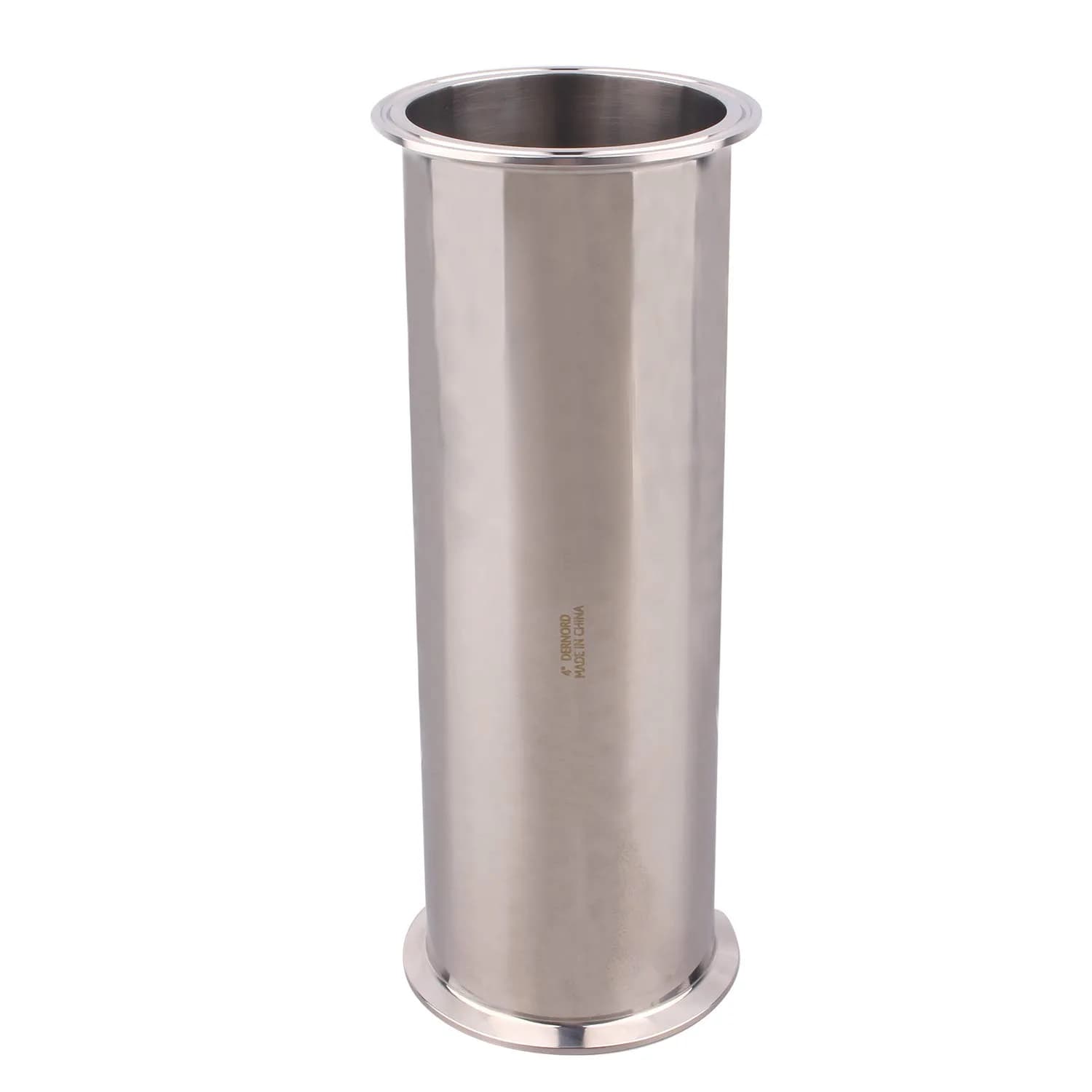 DERNORD Sanitary Spool Tube 12 Inch Stainless Steel Seamless with Clamp Ends | 4" Tri Clamp Flange