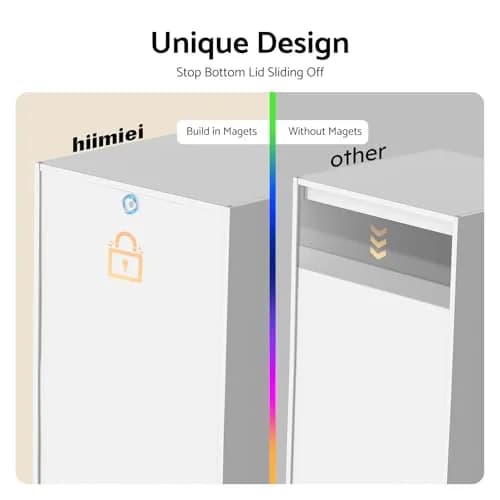 HIIMIEI Acrylic Tissue Box Cover White Rectangular 25cm x 13cm x 11.4cm | Modern Desk Decor thumbnail 4
