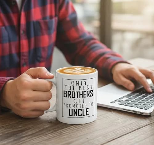 Veracco Uncle Mug, Promoted to Uncle Pregnancy Announcement Gift, Ceramic Coffee Mug 325ml (11 fl oz) thumbnail 5