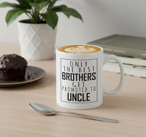 Veracco Uncle Mug, Promoted to Uncle Pregnancy Announcement Gift, Ceramic Coffee Mug 325ml (11 fl oz) thumbnail 6